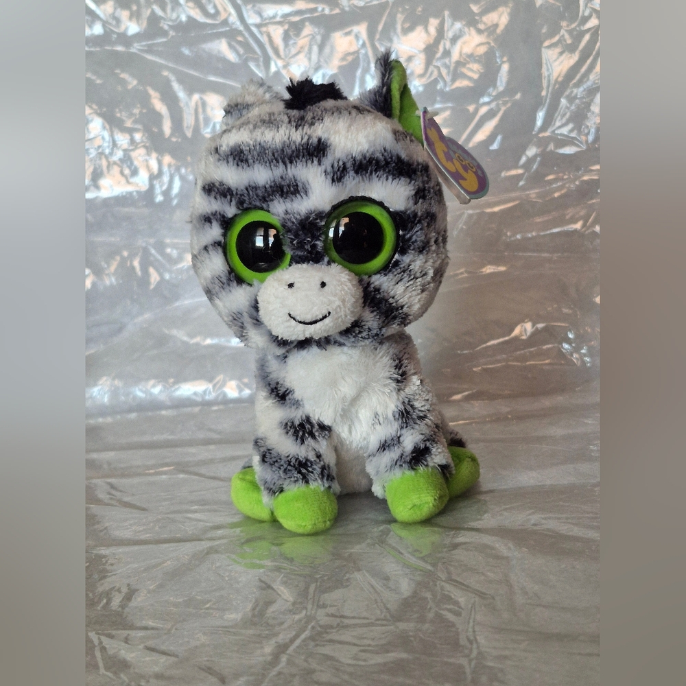 TY Beanie Boos - ZIG-ZAG the Zebra With The Tag 6"